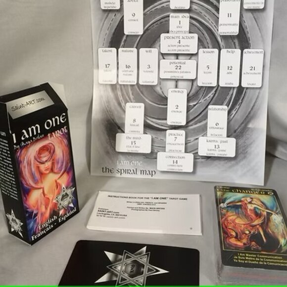 I Am One Tarot Deck 78 Cards Instructions Text & Spiral Spread Map - Picture 4 of 14
